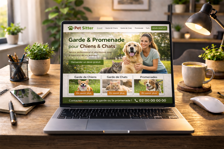 Bureau avec site de pet sitter