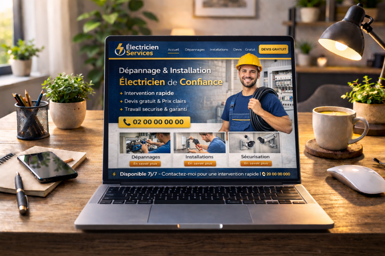 Bureau avec site electricien